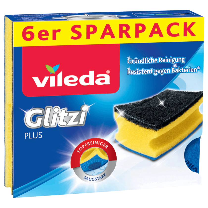 Vileda Glitzi Plus Topfreiniger 6 Stück - 4003790104718