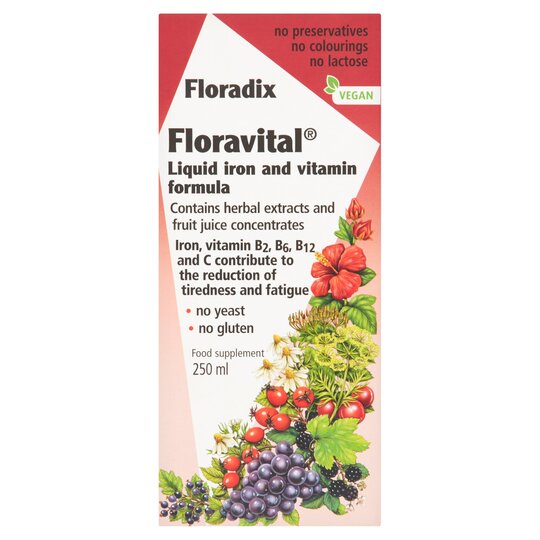 Floravital Fer + Plantes Sans Gluten - 250 ML - Salus - 4004148017179