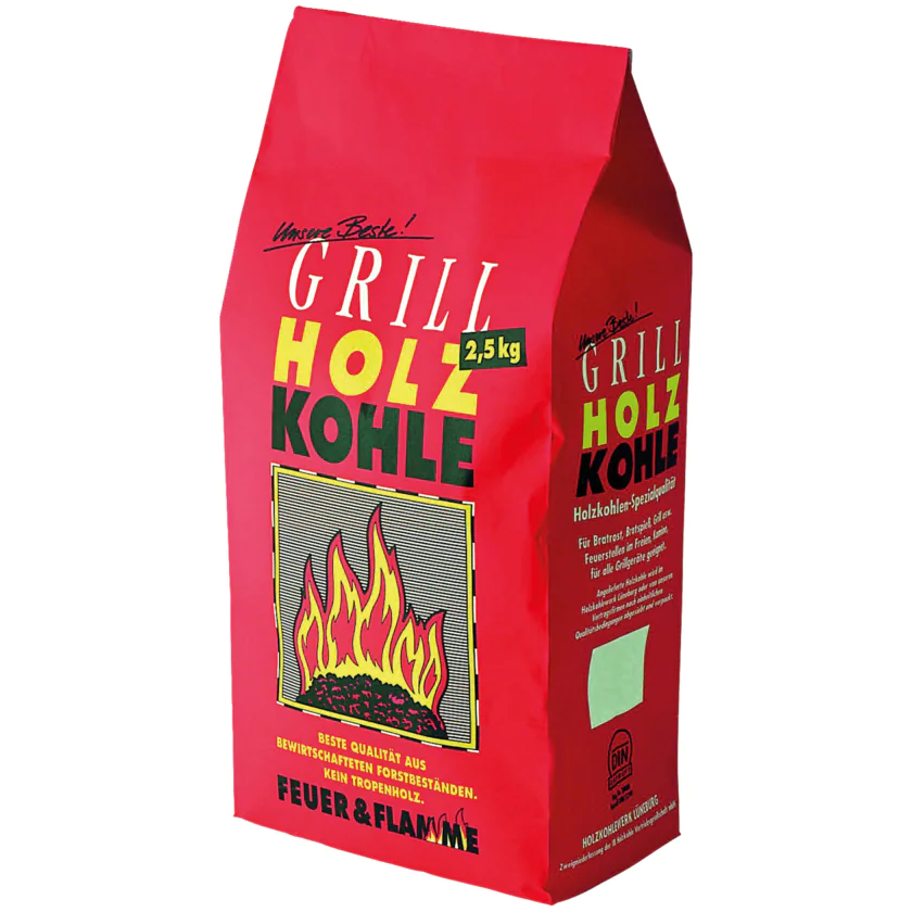 Feuer & Flamme Grillholzkohle 2,5kg - 4004216000003