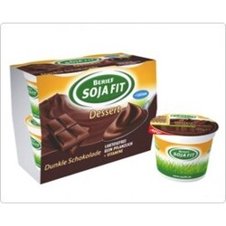 Berief Soja Fit Dessert Dunkle Schokolade, 4 x 125 g - 4004790106115