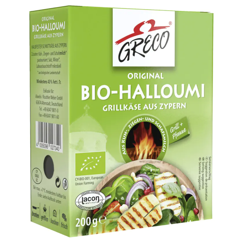 Greco Bio-Halloumi Grillkäse 200g - 4005096027340