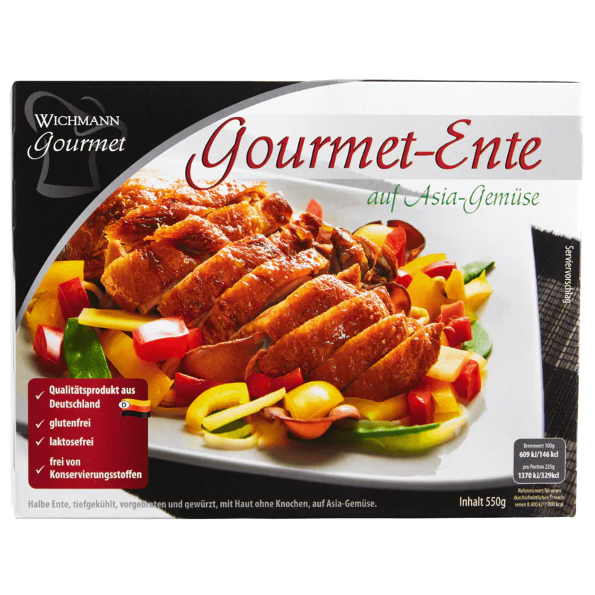 Wichmann Gourmet Ente auf Asia Gemüse 550g - 4005614037936