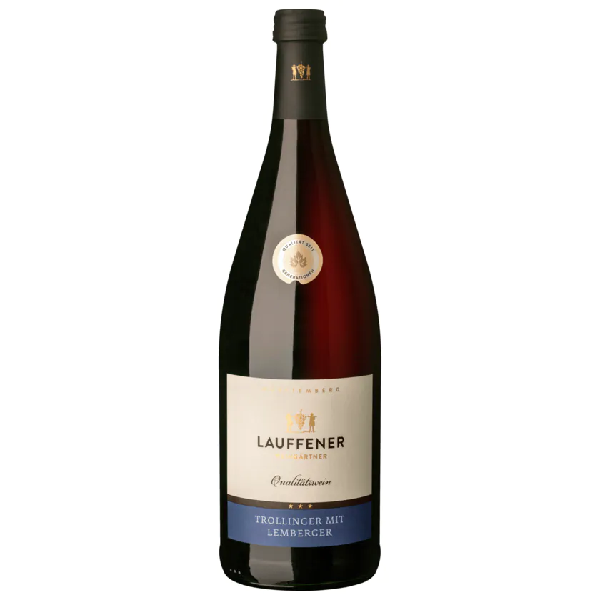 Lauffener Katzenbeisser Rotwein Trollinger mit Lemberger QbA halbtrocken 1l - 4005670032081
