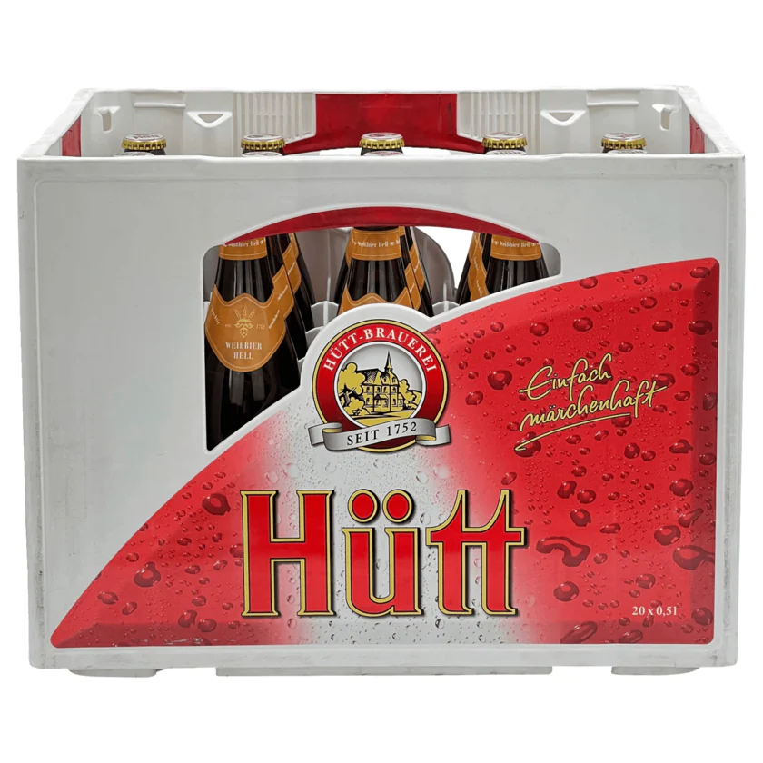 Hütt Bio Weißbier Hell vegan 20x0,5l - 4005773099530
