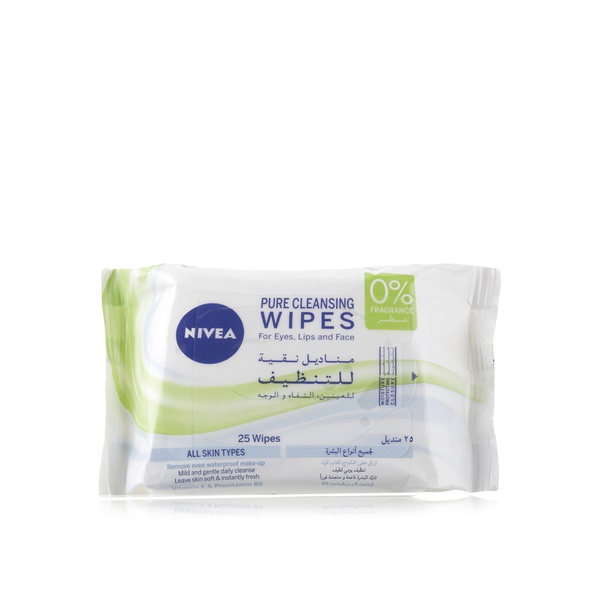 Nivea pure cleansing wipes x25 - Waitrose UAE & Partners - 4005808232482