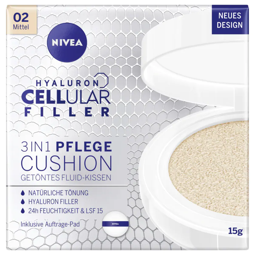 NIVEA Hyaluron Cellular Filler 3-in-1 Pflege Cushion 15g - 4005900437501