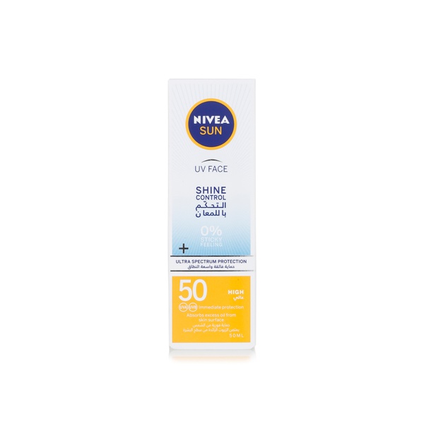 Nivea sun UV face shine control SPF50 50ml - Waitrose UAE & Partners - 4005900476029