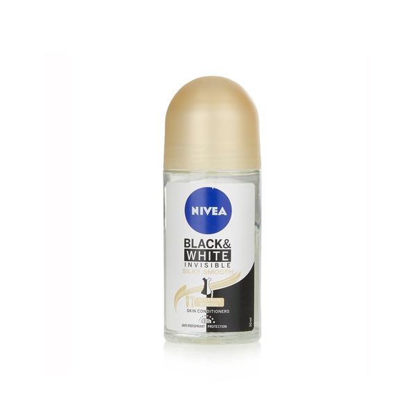 Nivea black & white silky smooth roll on deodorant 50ml - Waitrose UAE & Partners - 4005900542571