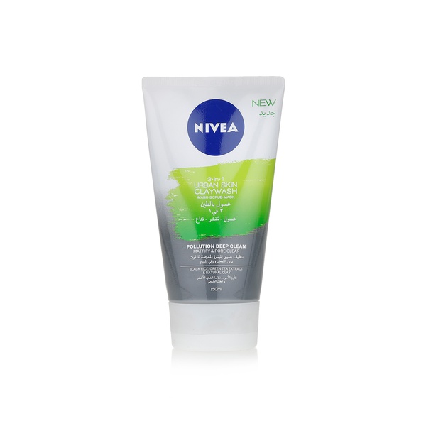 Nivea 3-in-1 urban skin clay wash 150ml - Waitrose UAE & Partners - 4005900623430