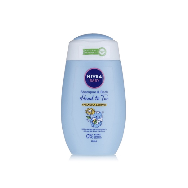 Nivea Head to Toe baby shampoo and bath 200ml - Waitrose UAE & Partners - 4005900634535