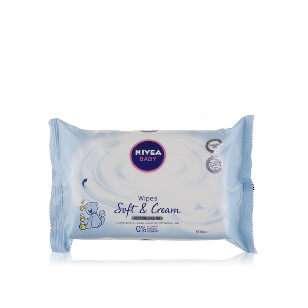 Nivea soft and cream baby wipes x63 - Waitrose UAE & Partners - 4005900634689