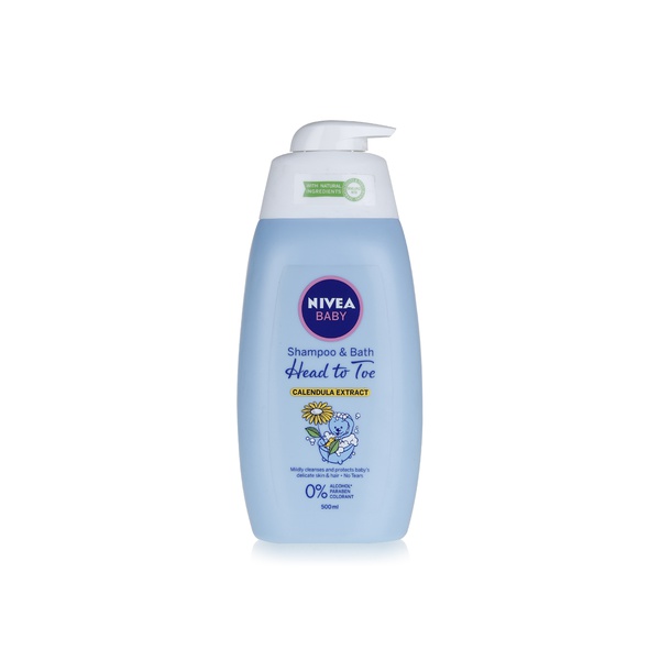 Nivea Head to Toe baby shampoo and bath 500ml - Waitrose UAE & Partners - 4005900634788