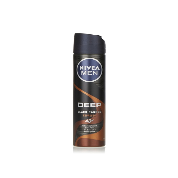 Nivea Men black carbon deodorant spray 150ml - Waitrose UAE & Partners - 4005900640802