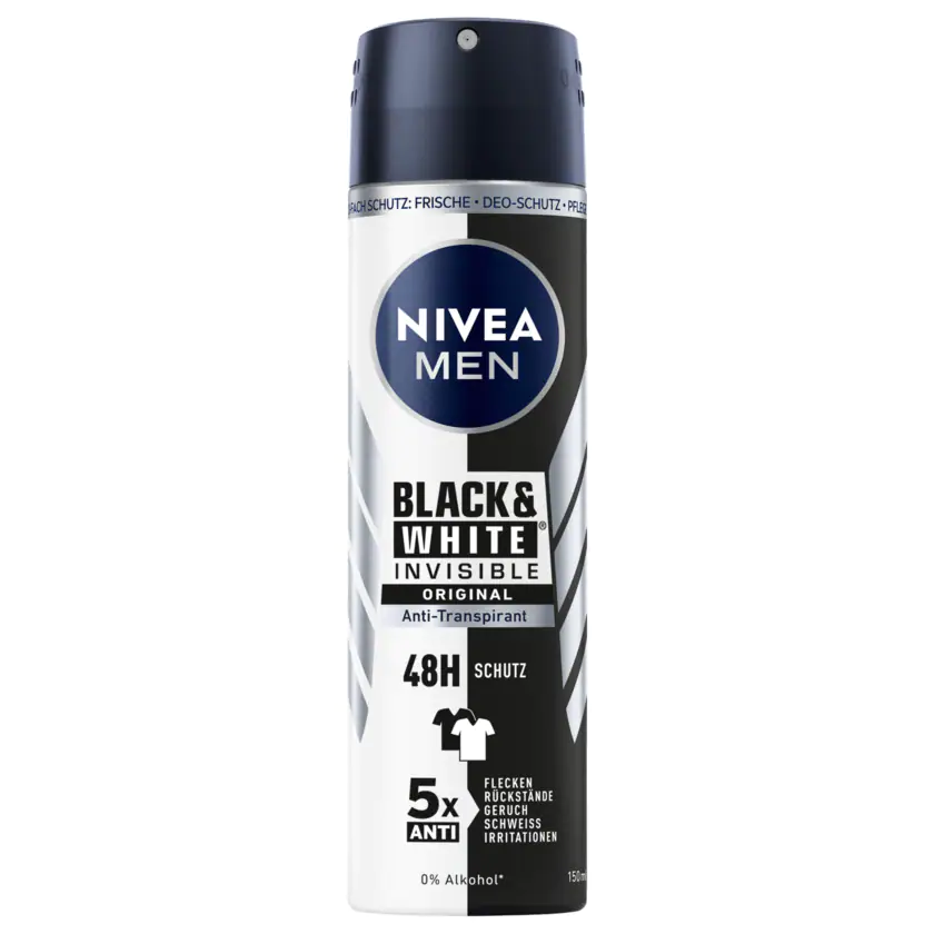 NIVEA Men Deospray Invisible Black and White Antitranspirant 150ml - 4005900843807