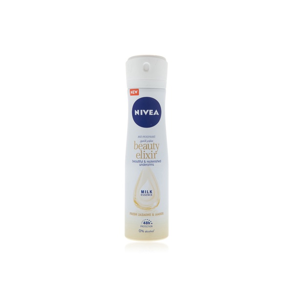 Nivea beauty elixir deodorant fresh jasmine and amber scent 150ml - Waitrose UAE & Partners - 4005900863188