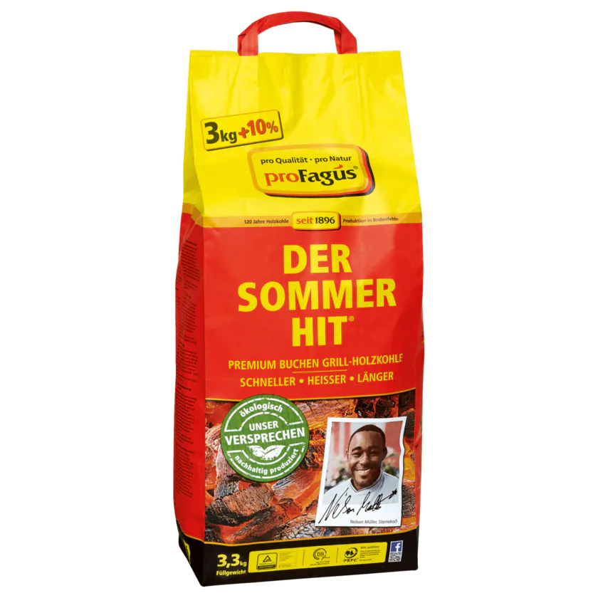 Profagus Der Sommerhit Grill-Holzkohle 3,3kg - 4006131033012