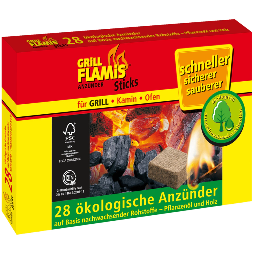 ProFagus Grill Flamis Anzünder Sticks 28 Stück - 4006131100042