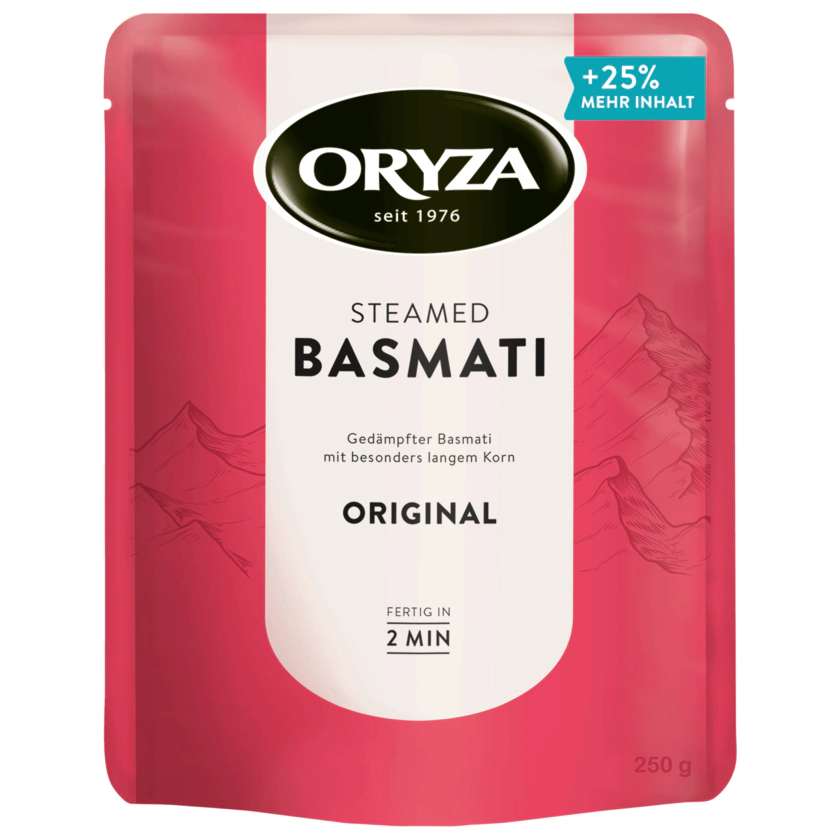 Oryza Steamed Basmati Original 250g +25% - 4006237641951