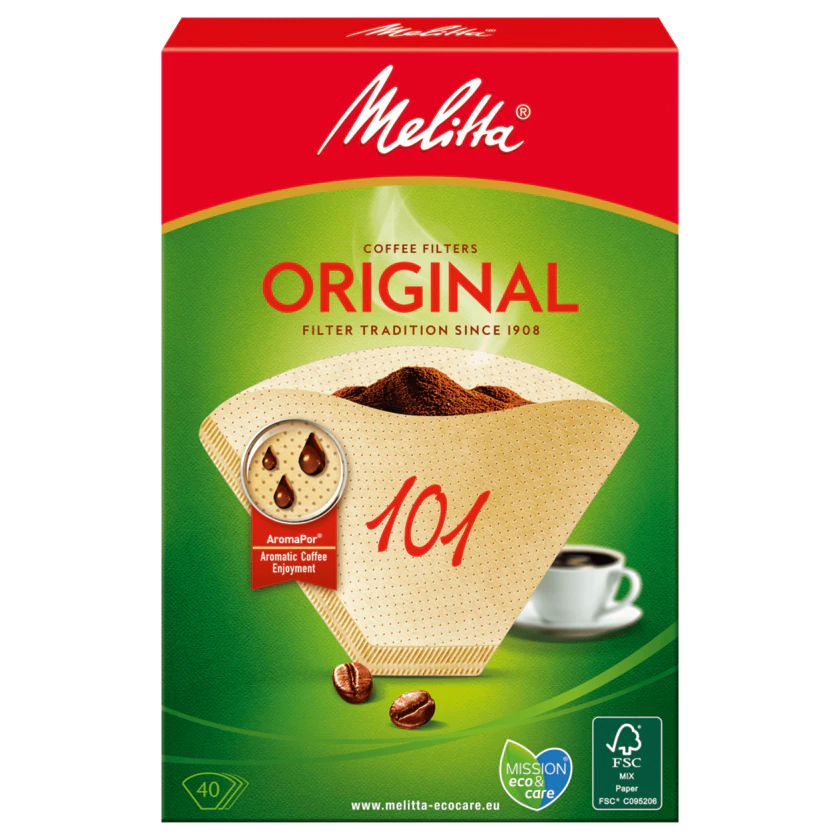 Melitta Filtertüten 101 naturbraun 40 Stück - 4006508125999