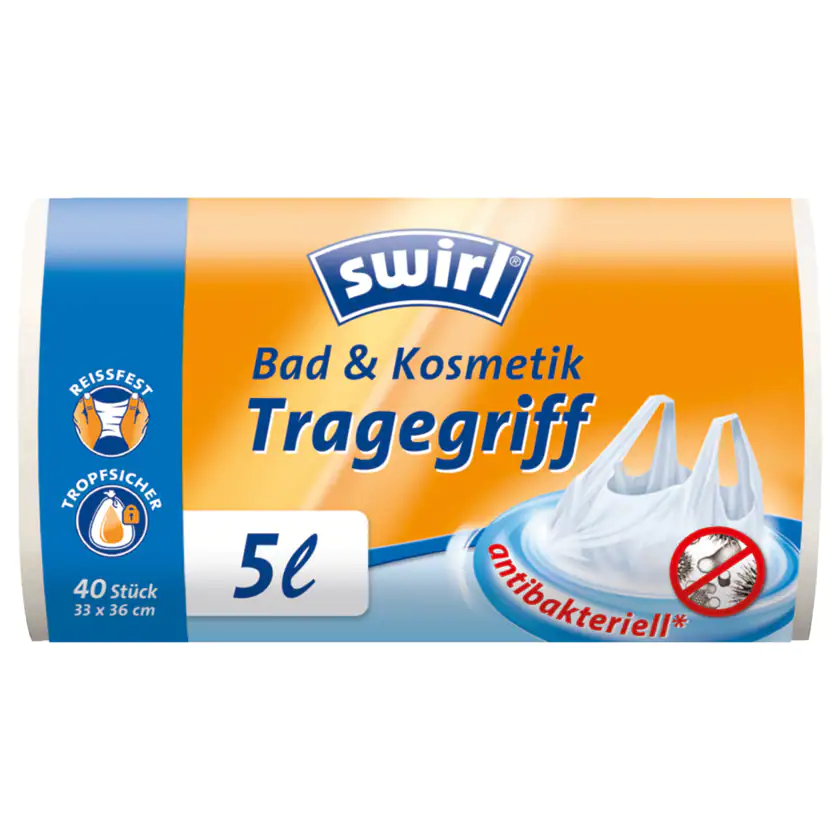 Swirl Tragegriff-Müllbeutel 5l, 40 Stück - 4006508173167