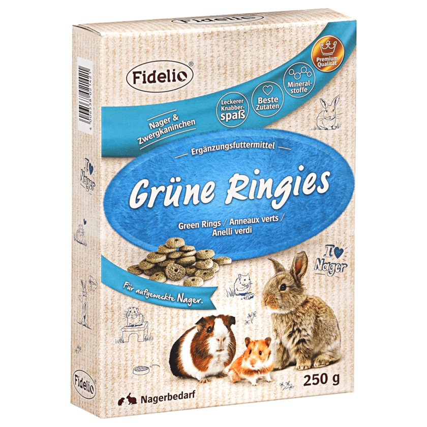Fidelio Nagerfutter Grüne Ringies 250g - 4006538021421