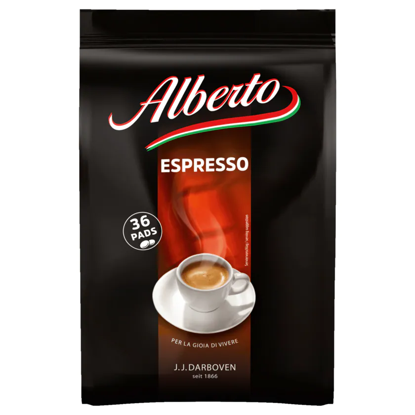 Alberto Espresso 252g, 36 Pads - 4006581060088