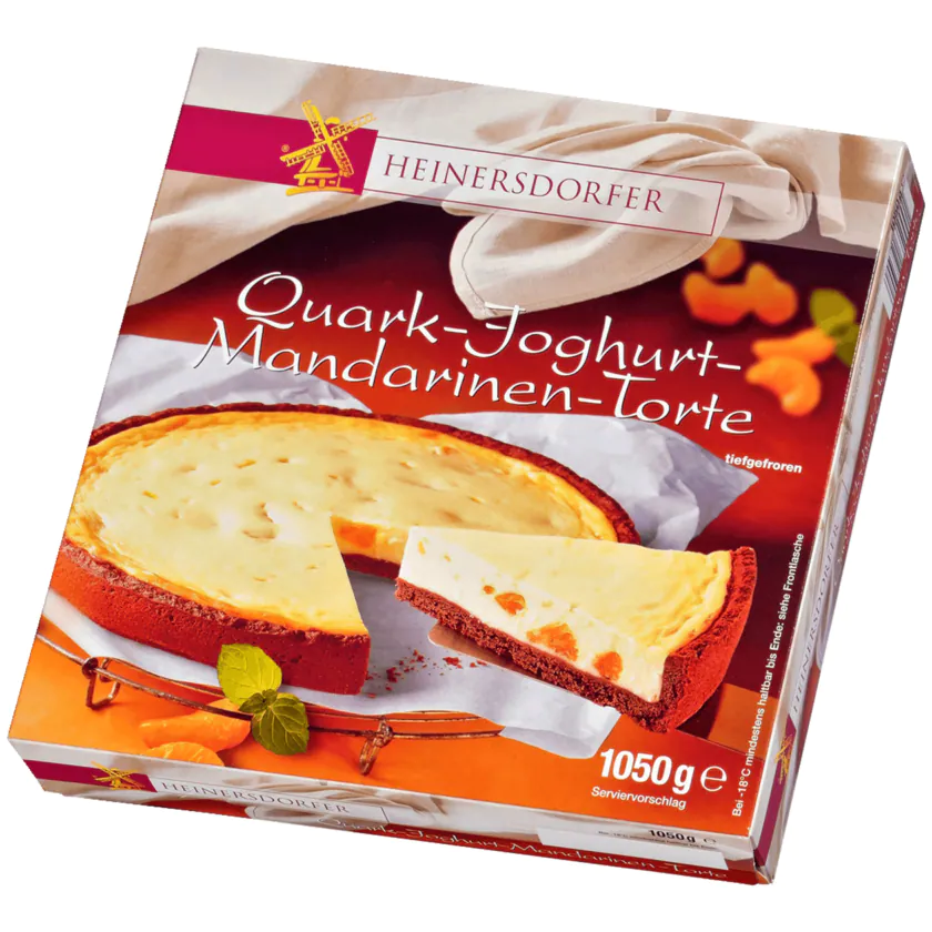 Heinersdorfer Quark-Joghurt-Mandarinen-Torte 1,05kg - 4006591350001