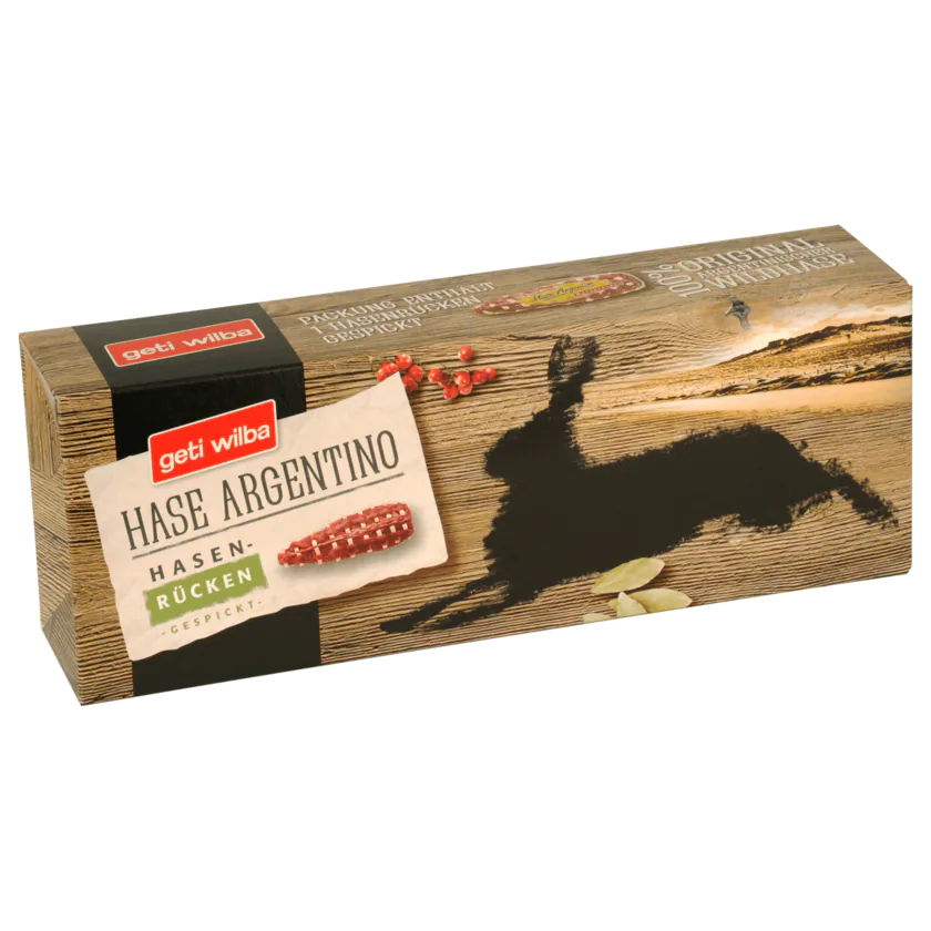 Geti Wilba Hase Argentino Hasenrücken gespickt 650g - 4006622041212