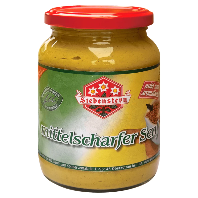 Siebenstern Senf mittelscharf 340ml - 4006660010102
