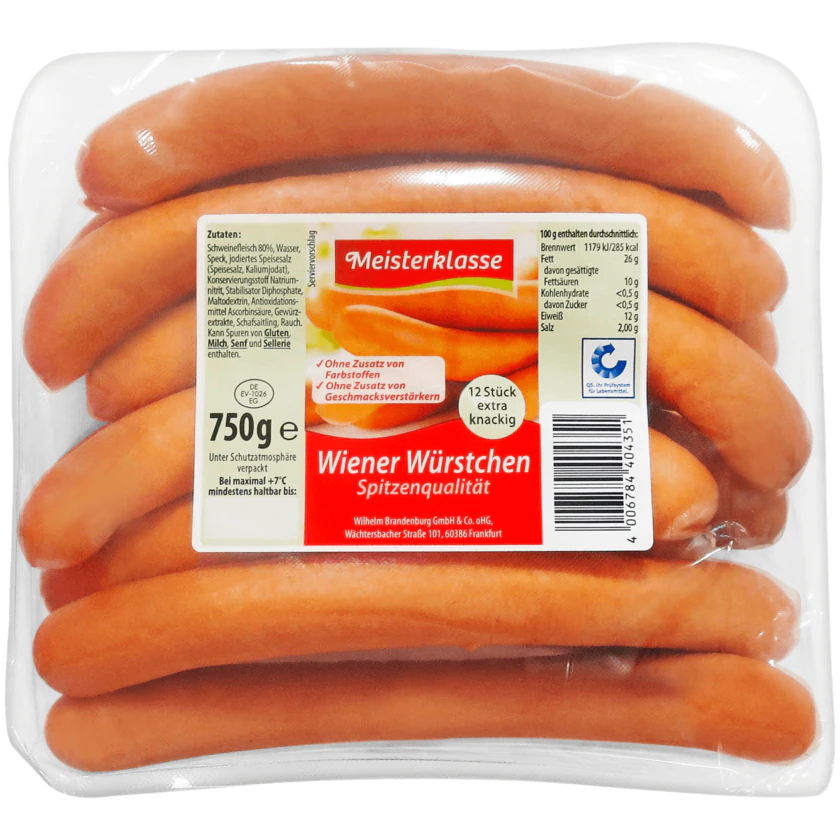 Meisterklasse Wiener Würstchen 750g - 4006784404351