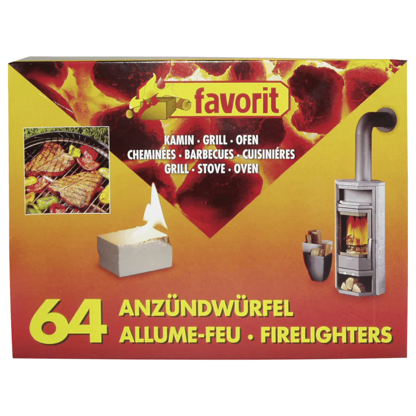 Favorit Anzündewürfel 64 Stück - 4006822212504