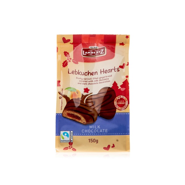 Lambertz Lebkuchen Hearts chocolate gingerbread bites 150g - Waitrose UAE & Partners - 4006894308006