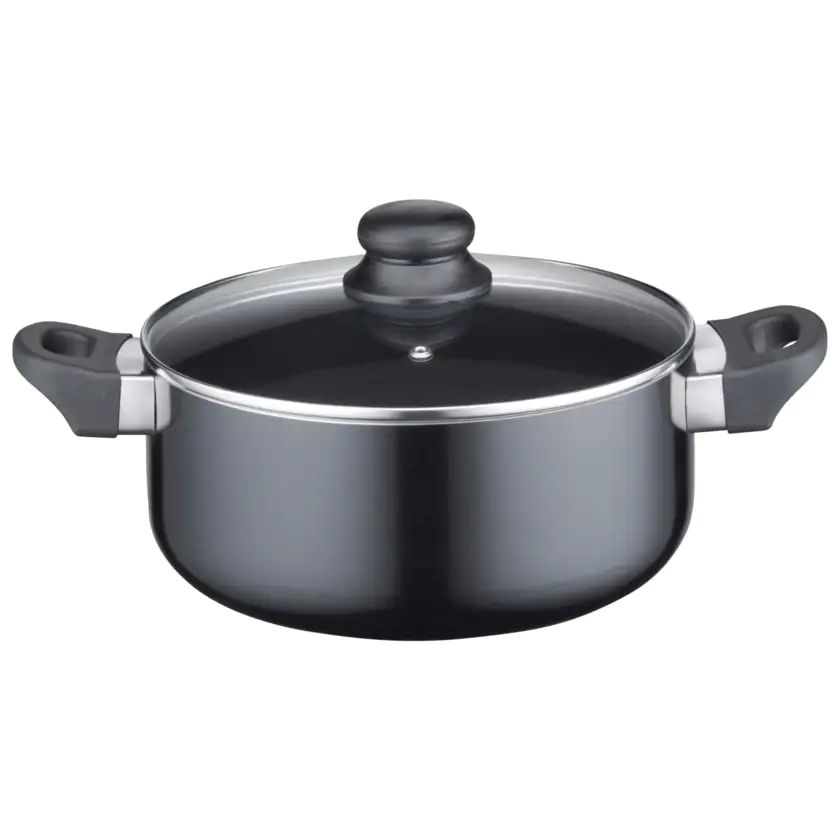 Elo Ducto Kochtopf mit Glasdeckel schwarz Ø 24cm - 4006925627847