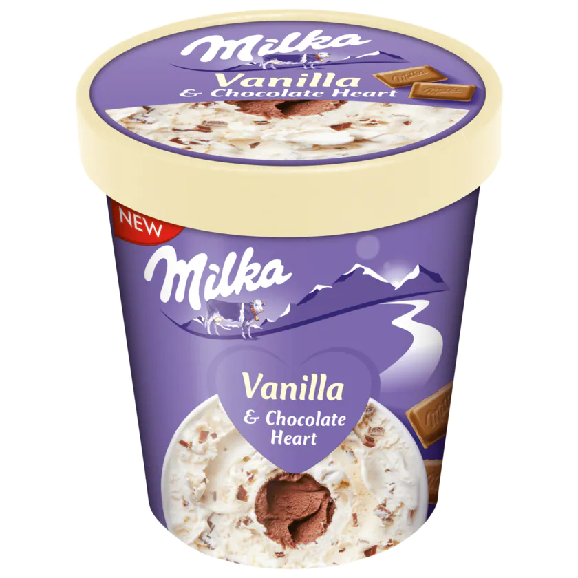 Milka Vanilla & Chocolate Heart 480ml - 4007993031192