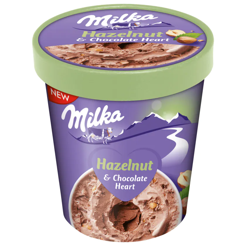 Milka Hazelnut & Chocolate Heart 480ml - 4007993031239