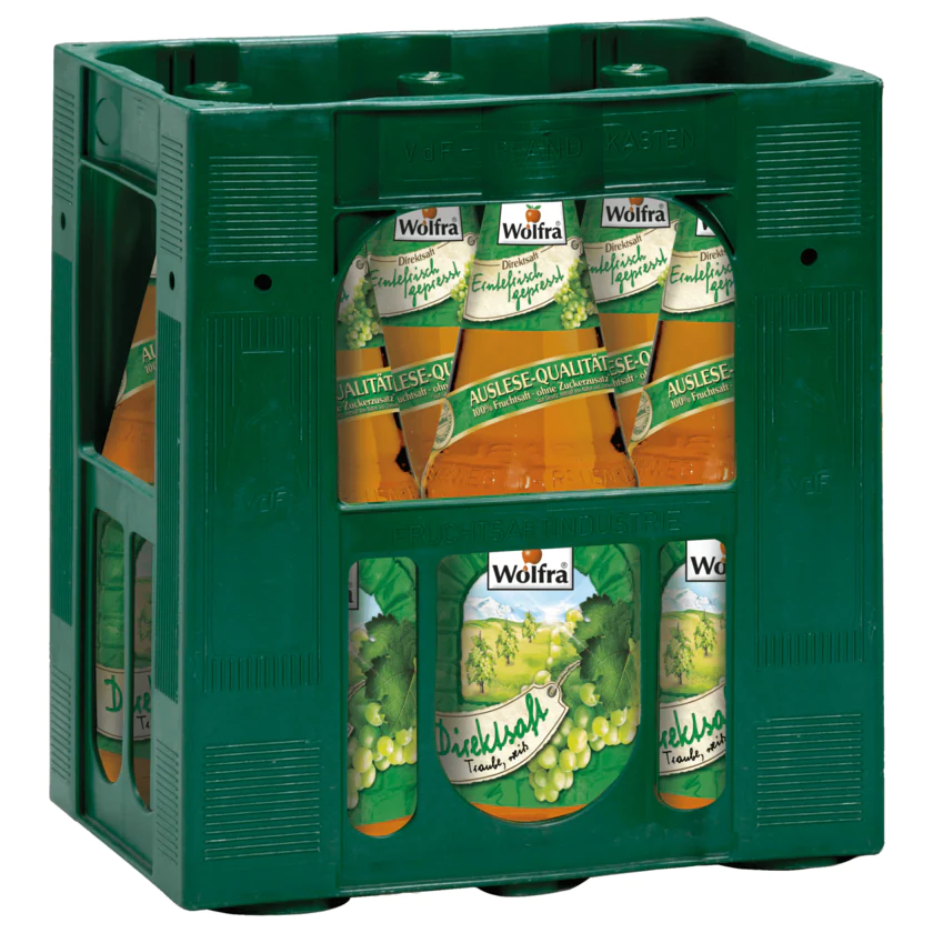 Wolfra Direktsaft Erntefrisch gepresst Traube 6x1l (MEHRWEG) - 4008074201077