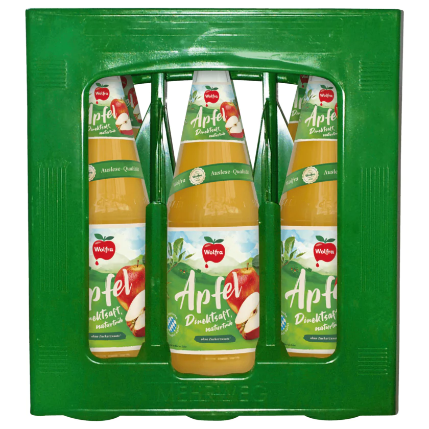 Wolfra Apfelsaft trüb 6x1l - 4008074202371