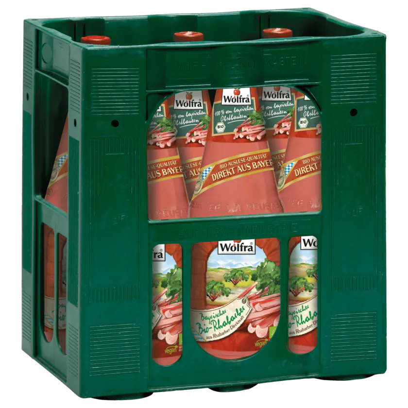 Wolfra Direktsaft Bio-Rhabarber 6x1l - 4008074205464