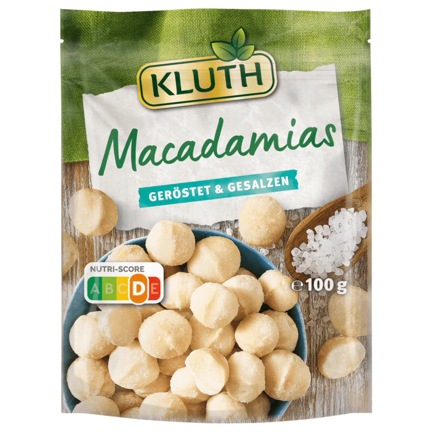 Kluth Macadamias geröstet & gesalzen 100g - 4008088362290