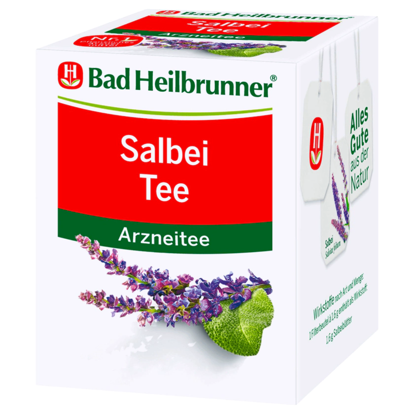 Bad Heilbrunner Salbei Tee 8ST 12,8G - 4008137007714