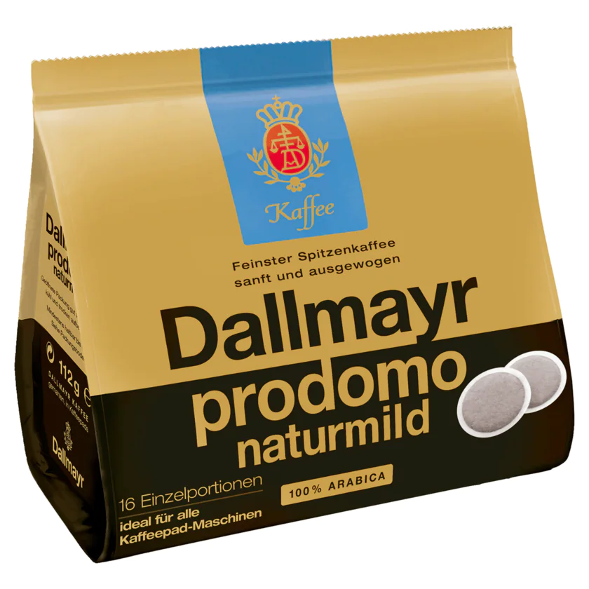 Dallmayr Kaffeepads Prodomo Naturmild 16ER 112G - 4008167003571