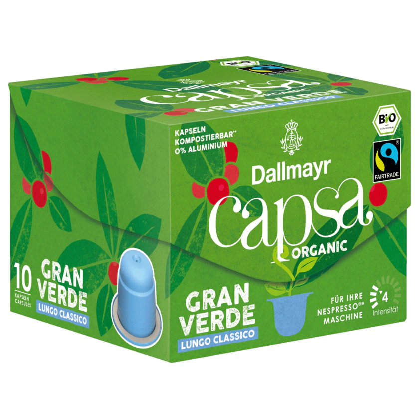 Dallmayr Bio Capsa Gran Verde Lungo Classico 56g, 10 Kapseln - 4008167009702