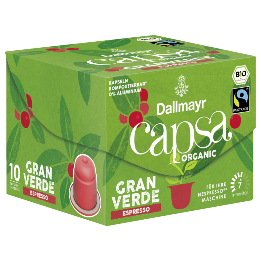 Dallmayr Bio Capsa Gran Verde Espresso 56g, 10 Kapseln - 4008167009900
