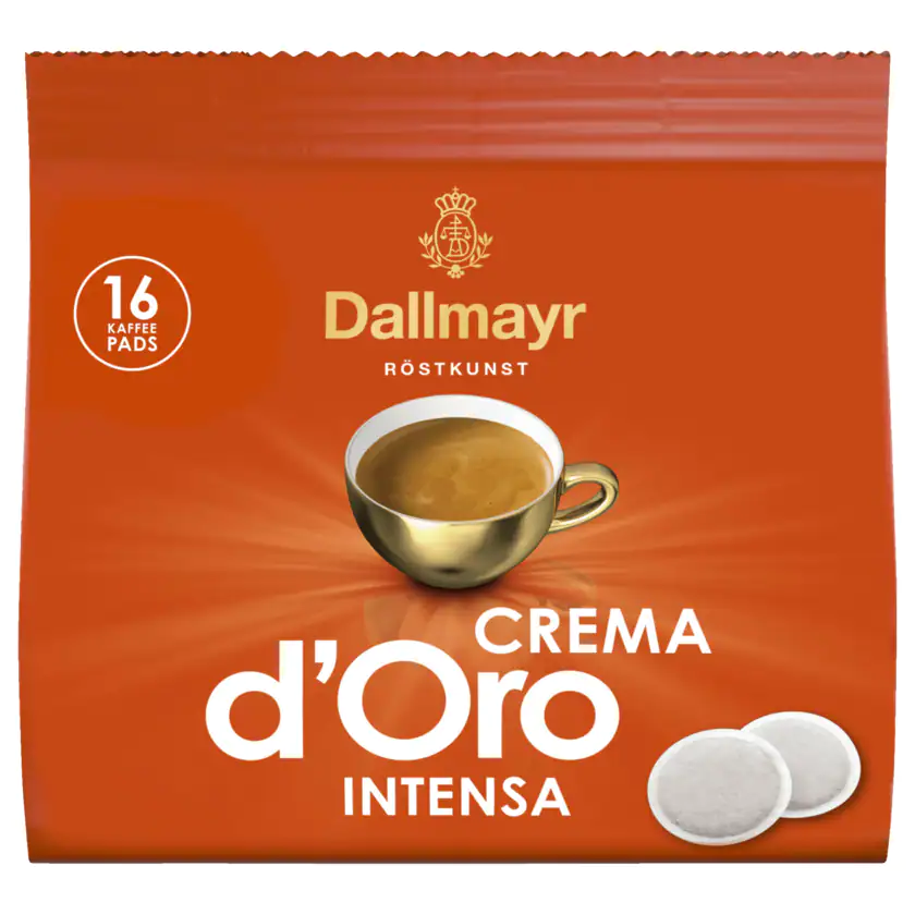 Dallmayr Crema d'Oro Intensa Kaffeepads 16ST 112G - 4008167042877