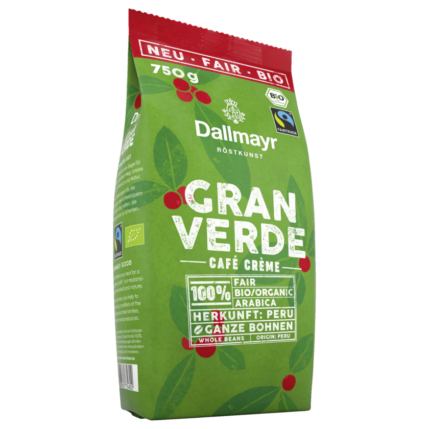 Dallmayr Bio Gran Verde Café Creme Ganze Bohnen 750g - 4008167734802