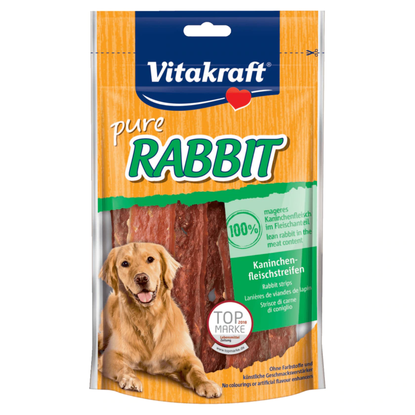 Vitakraft pure Rabbit Kaninchenfleischstreifen 80g - 4008239154903