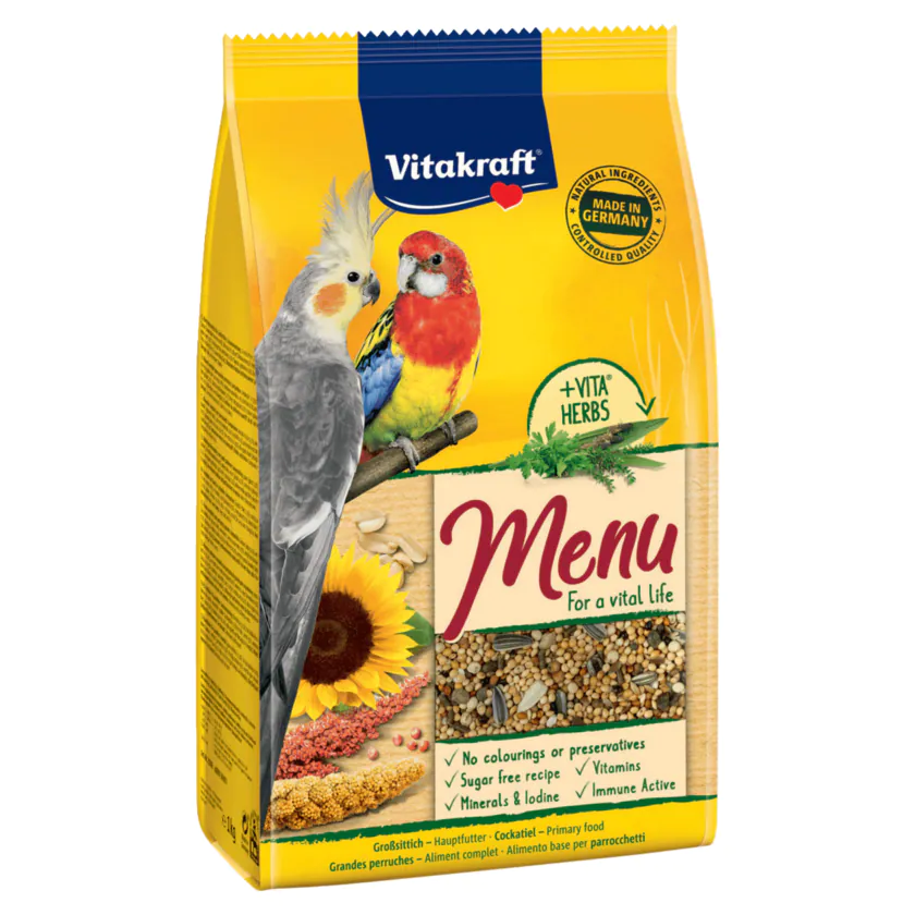 Vitakraft Vogelfutter Menü Großsittich 1kg - 4008239210036