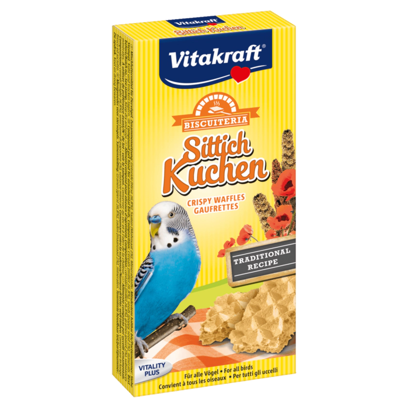 Vitakraft Sittich-Kuchen mit Halter 4 Stück - 4008239212917