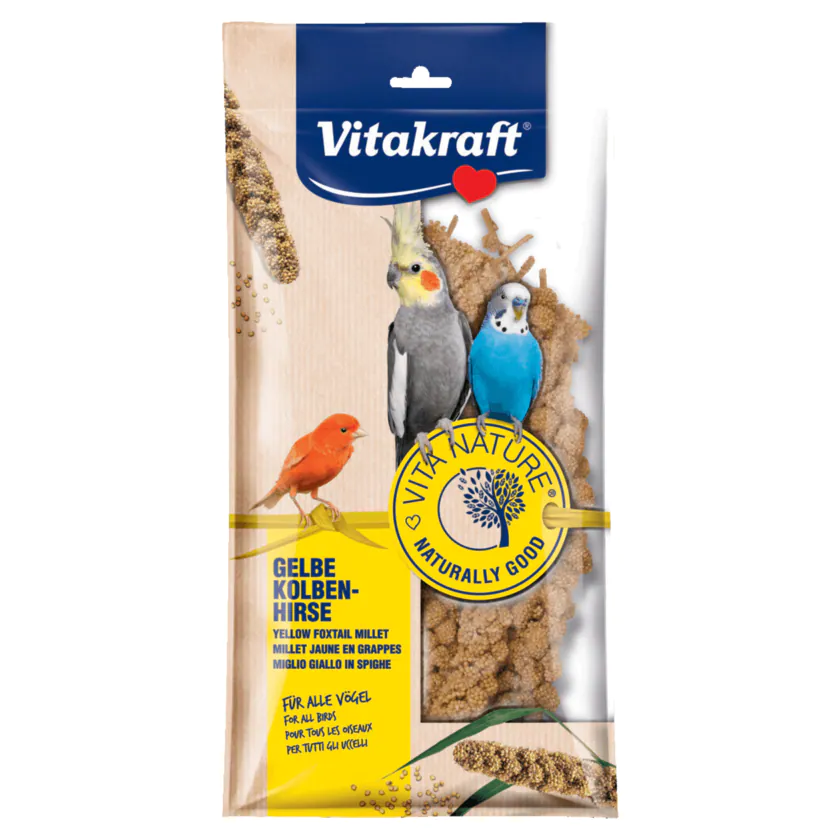 Vitakraft Naturhirse mit Spezial-Halterung 100g - 4008239212979