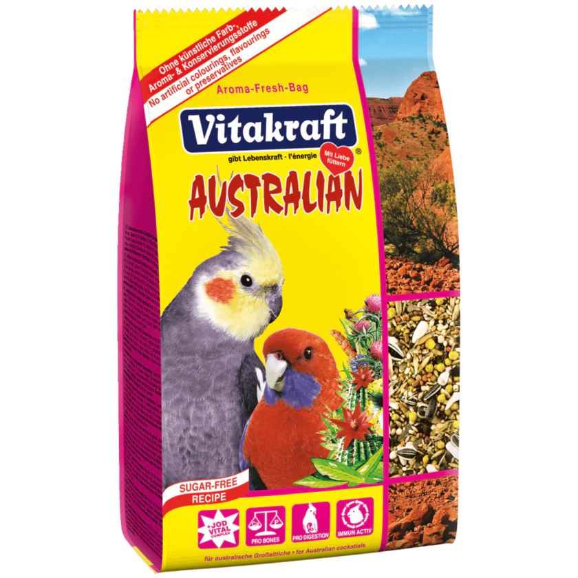 Vitakraft Australian Vogelfutter für australische Großsittiche 750g - 4008239216441